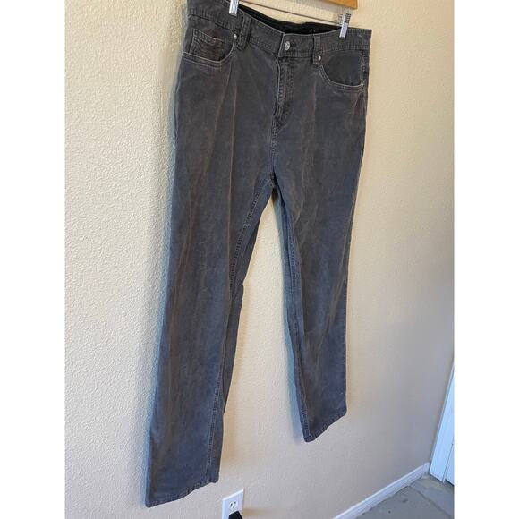 PrAna Men's Sustainer Slim Fit Charcoal Gray Corduroy Straight Leg Pants 36/32 - Picture 11 of 14